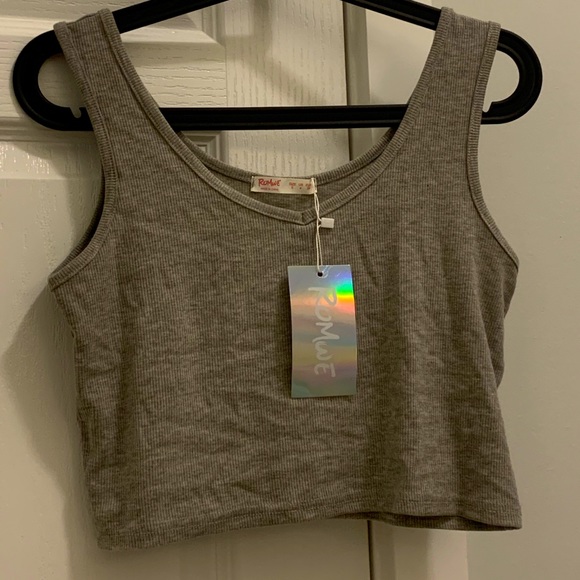 Romwe grey tank top - Picture 2 of 7